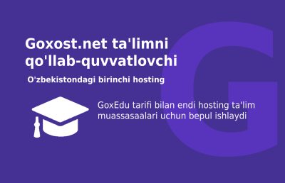GoxEdu bilan bepul hosting