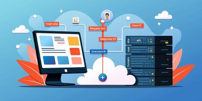 Web development nima va qanday ishlaydi: front-end, back-end, API hamda hosting oqimi