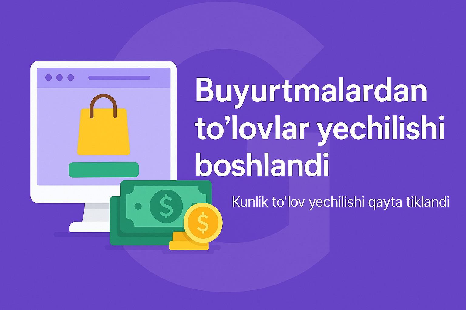To'lovlarni yechish boshlandi